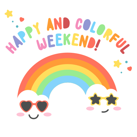 hellokawaiimx giphyupload rainbow weekend colorful Sticker