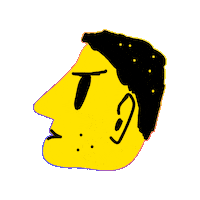 postmen face yellow postmen postmenua Sticker