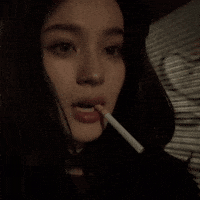 Cute Girl Smoking GIF
