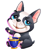 Happy French Bulldog Sticker by Words With Friends