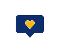 Blue And Gold Love Sticker by Montana State University