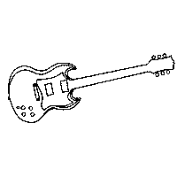 JessicaFetti rock play guitar go Sticker