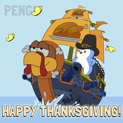 Thanksgiving Day Penguin GIF by Pudgy Penguins