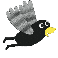 Bird Flying Sticker by Loes Riphagen