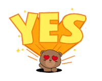 Teddybear Yes Sticker by hippypotter