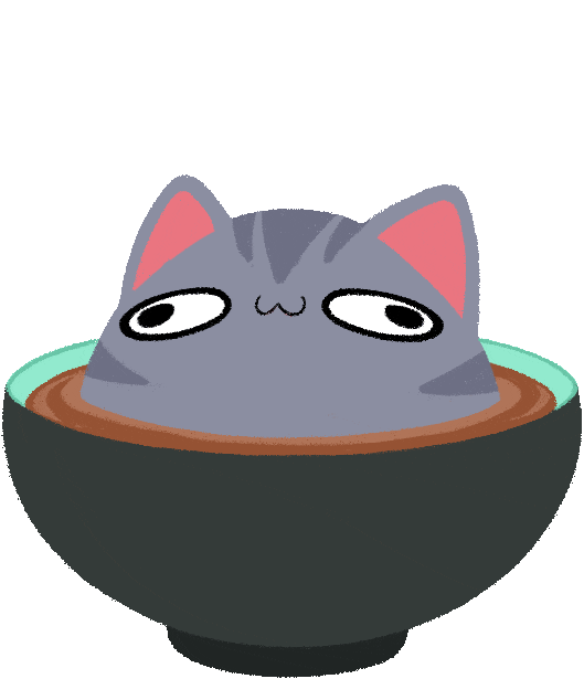 fat cat coffee Sticker by Platonic Games