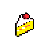 Pixel Eating Sticker by fujiya_sweets