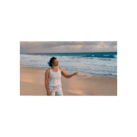 Beach Tapping Sticker by Theresa Lear Levine