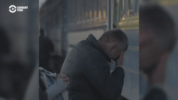 Emotional Scenes Captured at Kyiv Train Station as Russian Military Advances