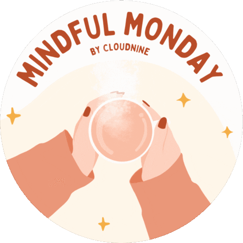 Cloud Nine Mindful Monday Sticker by Jane Badrakh
