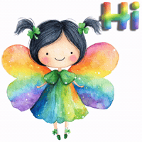 Rainbow Hello GIF