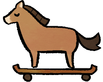 Horse Character Sticker by Sticky Brain Studios