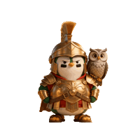 Owl Warrior Sticker by ZaddyFi