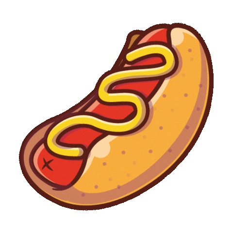 Hot Dog Snack Sticker by Chope & Compagnie