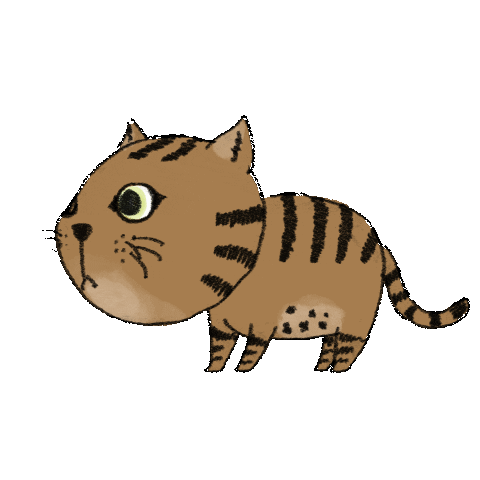 Legisshorterthanneck cat walking tabby listneck Sticker