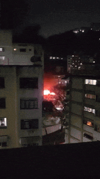 Fire Breaks Out in Caracas Apartment Building