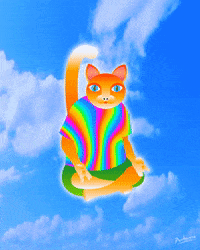 Cat Space GIF by PEEKASSO