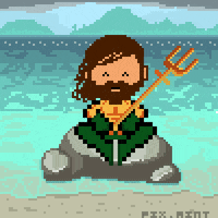 mintermizi art pixel pixelart beach GIF