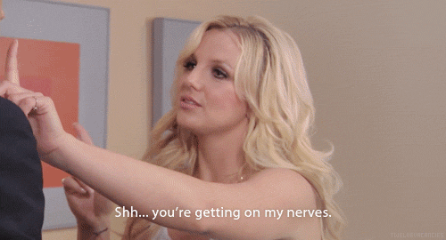Britney Spears Shut Up GIF