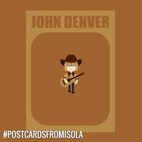 postcardsfromisola music guitar country john denver GIF