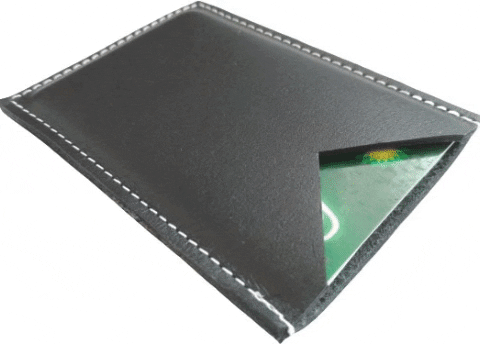 artesanototal giphygifmaker tarjetero cuero tarjetero piel tarjetero negro GIF