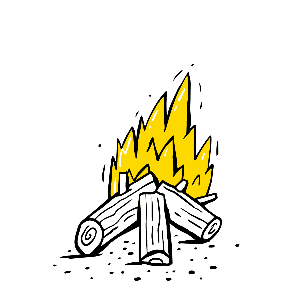 Camp Fire Sticker by mujkaktus
