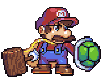 omegachaino pixel mario gif artist mariorpg Sticker