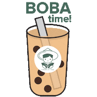 charlieteasg boba bubbletea bbt pearls Sticker