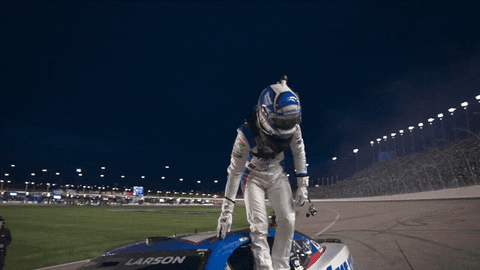 Kyle Larson Celebration GIF by NASCAR