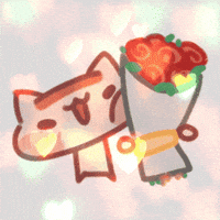 Cat Flowers GIF