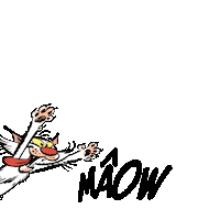 Gaston Lagaffe Cat Sticker by Les Éditions Dupuis