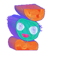 Loop Face Sticker by Zsófi Szénásy