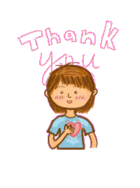 Girl Thank You Sticker