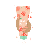 Pink Grapefruit Nafstuff Sticker by NAF! Stuff Limited