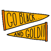 Black And Gold Varsity Sticker by The University of Sheffield