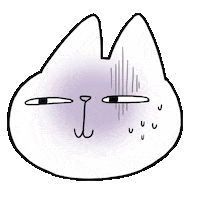 Muhensai cat scared creepy nervous Sticker