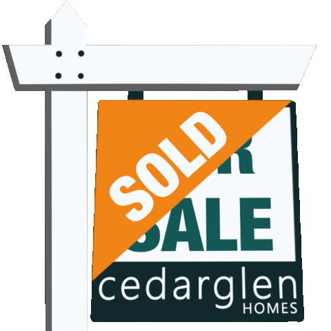 Cedarglen_Homes giphyupload sold for sale for sale sign Sticker