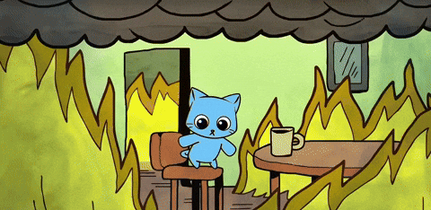 Momo This Is Fine GIF