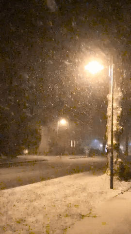 Thunder Strikes in Heavy Snow as Storm Sweeps East Germany