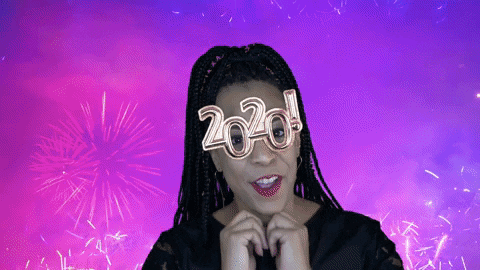 ComedianHollyLogan giphygifmaker 2020 happy new year new year GIF