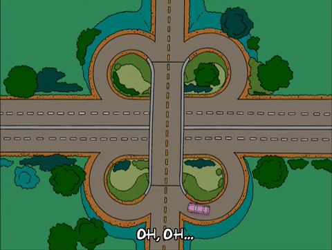 Episode 11 Road GIF by The Simpsons