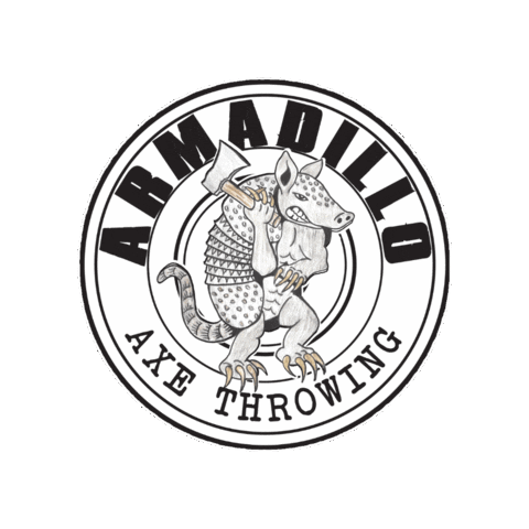 armadilloaxethrowing axe armadillo axe throwing axethrowing Sticker