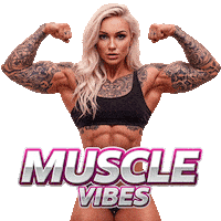 Muscle Girl Pink Sticker by Tony Ciccone Photography