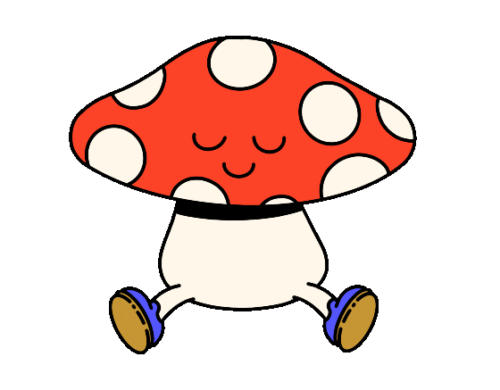 laurenmartin_studio giphyupload happy mushroom lauren Sticker