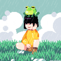 pixel rain GIF by FireflyPixel