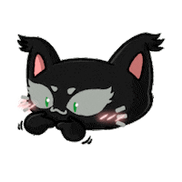 budjifriends cats shy blush blushing Sticker