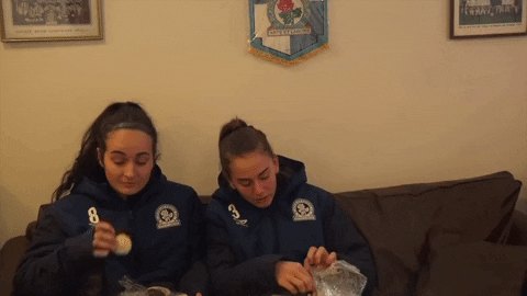 interview eating GIF by Blackburn Rovers