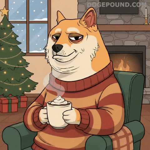 Chilling Christmas Tree GIF by Doge Pound
