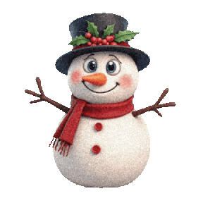 Boys Girls Snowman Sticker