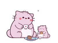 Coffee Break Cat Sticker by Pembe